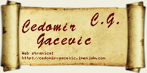 Čedomir Gačević vizit kartica